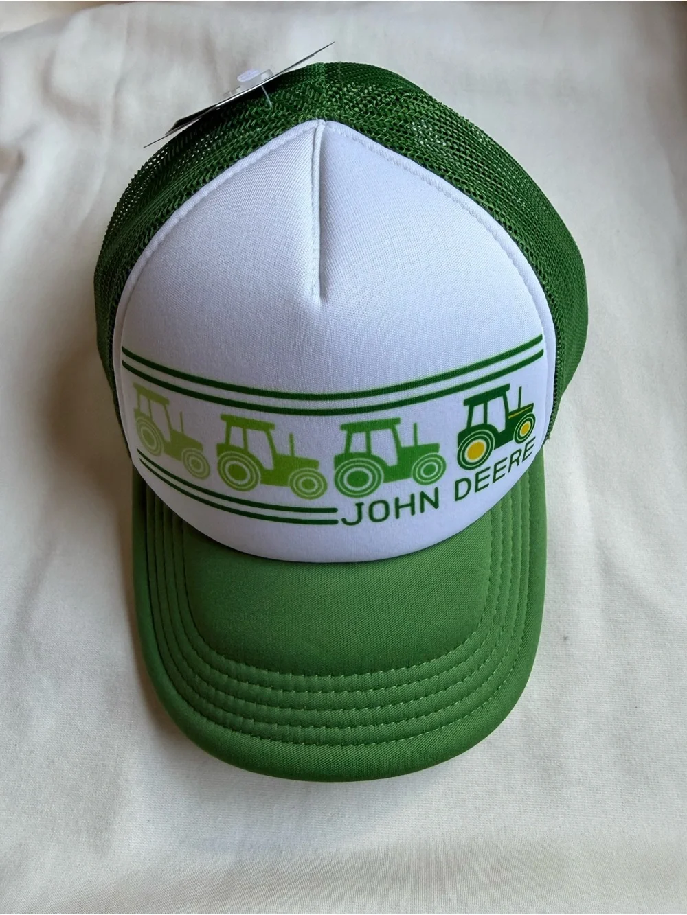 NWT John Deere Kids Green Trucker Hat - Green & White